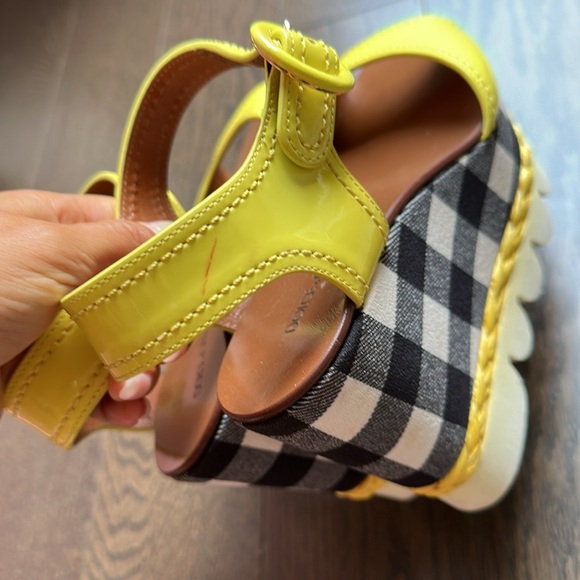 Dolce&Gabbana yellow & checkered platform sandal 37 - Picture 4 of 7